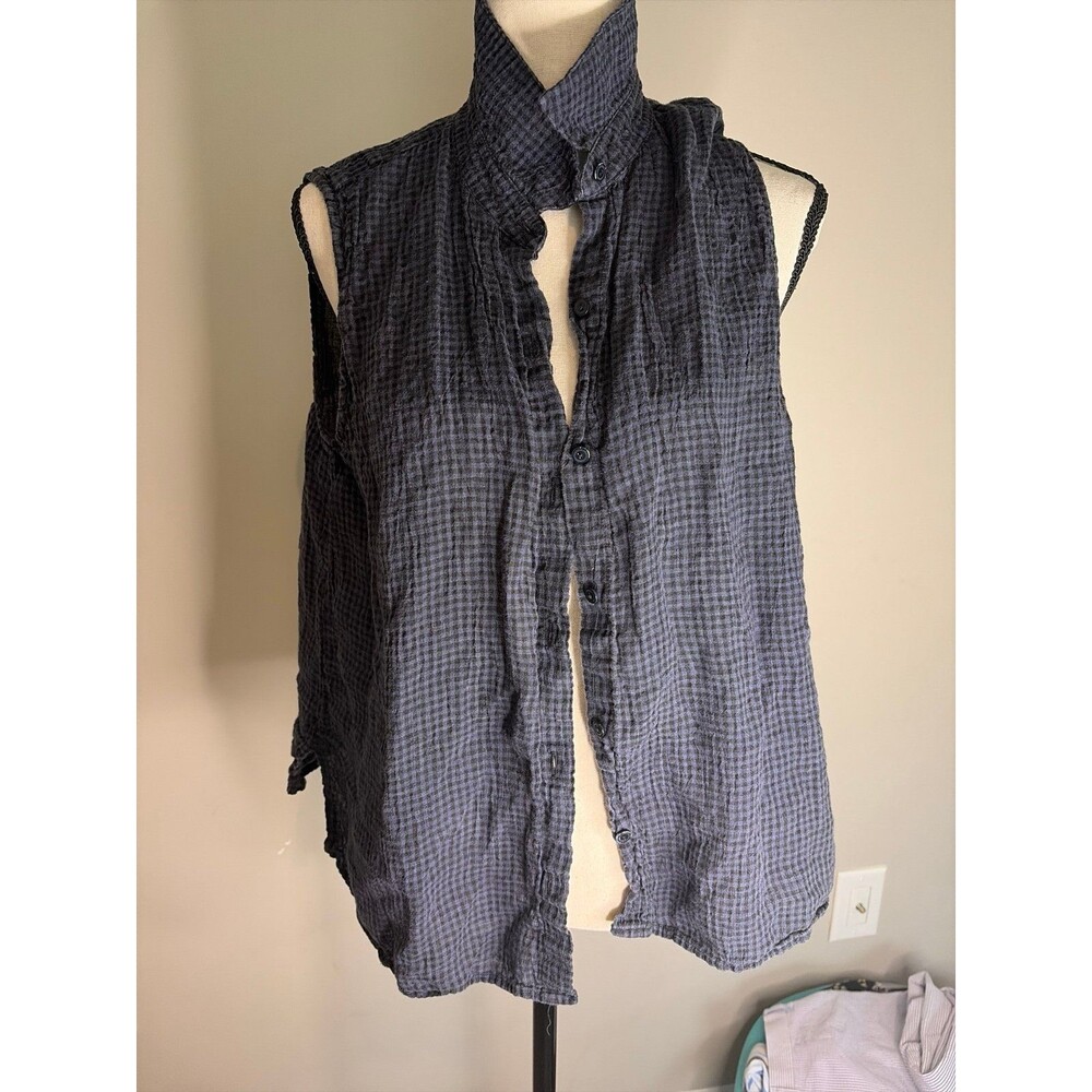 Eileen Fisher Linen tank button down small